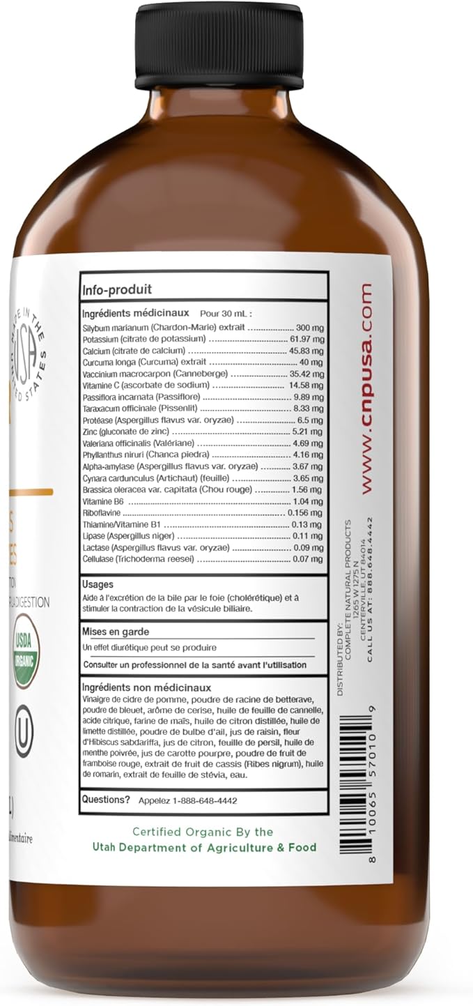 Complete Natural Gallbladder Complete - Liquid Supplement for Gallbladder Support Liver Cleanse and Digestive Health with Apple Cider Vinegar Turmeric Beet Digestive Enzymes Milk Thistle - 12oz