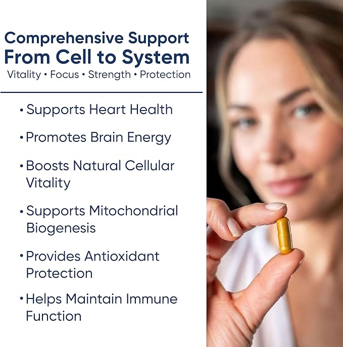 Dr. Morgan PQQ 20mg (Pyrroloquinoline Quinone) &amp CoQ10 100mg - Mitochondrial Energy &amp Cellular Vitality Support - Cognitive Antioxidant Formula - 60 Capsules Non-GMO