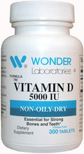 Wonder Laboratories Vitamin D-3 5000 Iu Dry Vitamin D-3 Nutritionally Supports a Healthy Immune System Strong Bones and Teeth