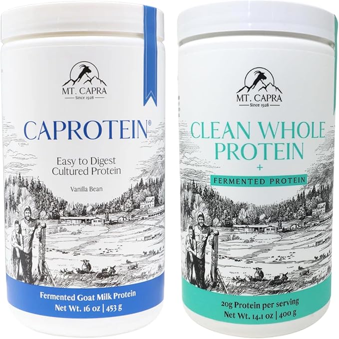 Mt. Capra Caprotein and Clean Whole Protein + Fermented Protein