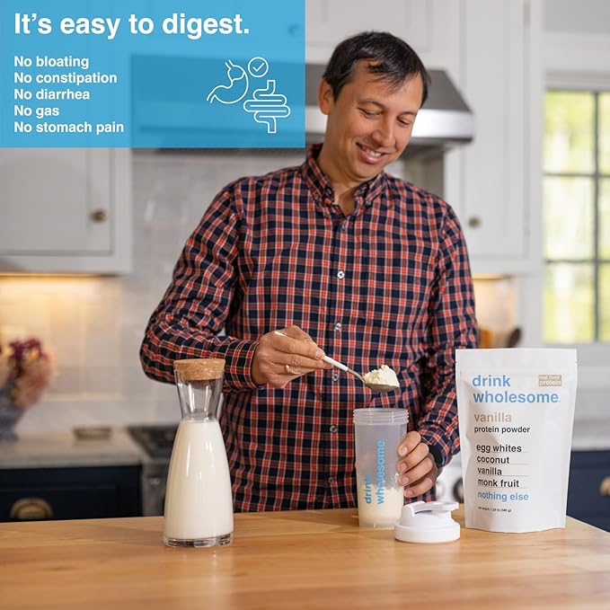 drink wholesome Chocolate and Vanilla Egg White Protein Powder Bundle