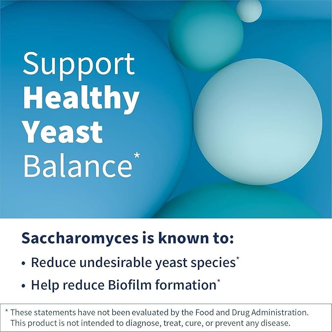SFI Health Klaire Labs Saccharomyces Boulardii Probiotic - Acid Resistant &amp Shelf-Stable Supplement to Support Healthy Yeast Balance Immune &amp Digestive Health - Hypoallergenic Dairy-Free (12