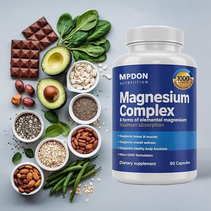 8-in-1 Magnesium Complex 1000mg - Features Elemental Magnesium &amp Citrate - 90 Capsules (2)