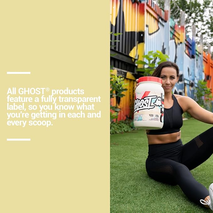 GHOST Whey Protein Powder Fruity Cereal Milk - 2LB 25G of Protein - Whey Protein Blend - ­Post Workout Fitness &amp Nutrition Shakes Smoothies Baking &amp Cooking - Soy &amp Gluten-Free