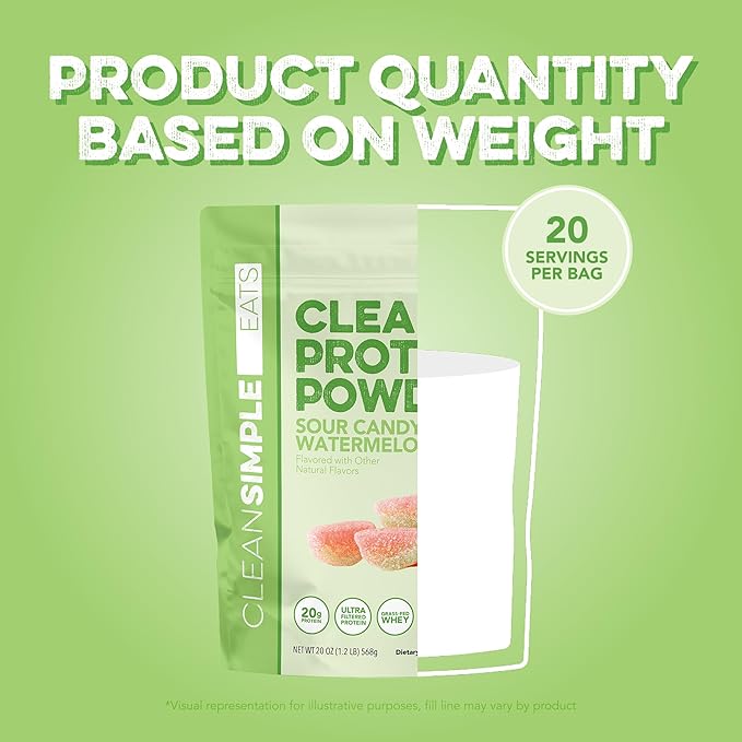 Clean Simple Eats Clear Protein Powder - Sour Candy Watermelon