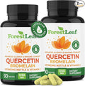ForestLeaf Quercetin with Bromelain - 1350mg Blend with Vitamin C &amp Stinging Nettle Advanced Quercetin 500mg Supplement Non-GMO Gluten Free Natural Immune &amp Respiratory Function 180 Veggie