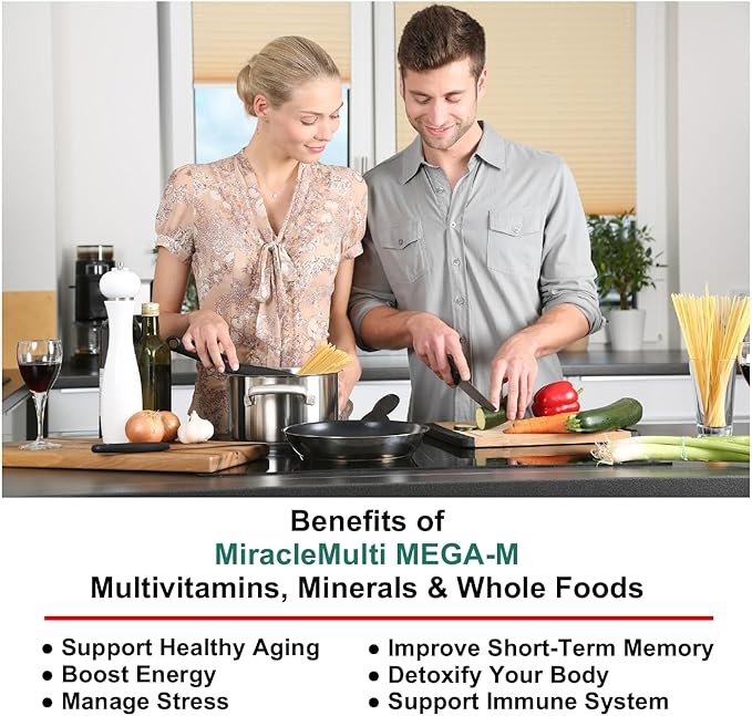 Hybrid Nutraceuticals MEGA-M Multivitamin for Men and Women (+ superfoods Mushrooms and enzymes)