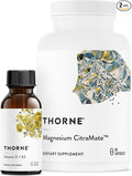 THORNE - Wellness Bundle - Bone Muscle Heart and Lung Health - Vitamin D + K2 Liquid &amp Magnesium CitraMate