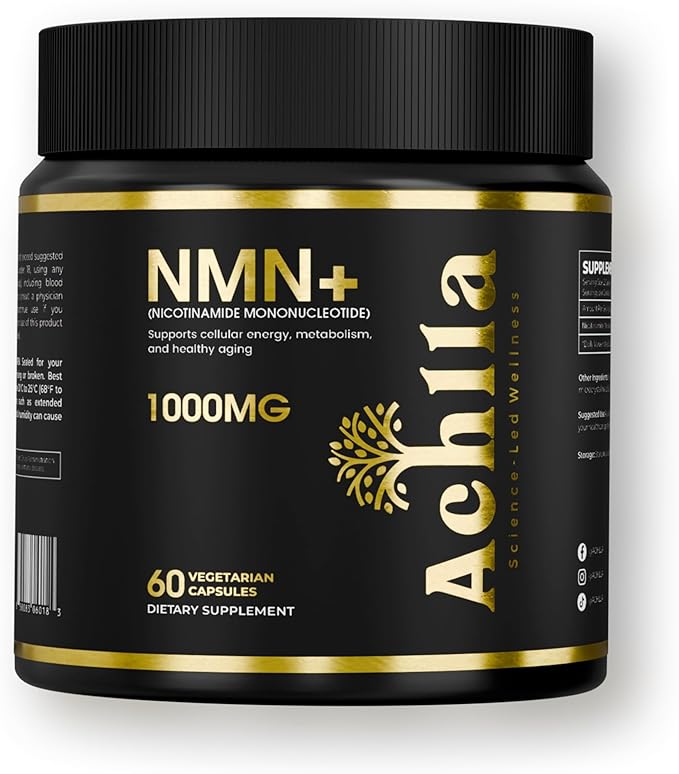 NMN Nicotinamide Mononucleotide Supplement 1000 mg Per Serving – High Strength NMN Capsules for Daily Wellness Routine – 30 Servings Per Container – Vegetarian Capsules with Clean Formula