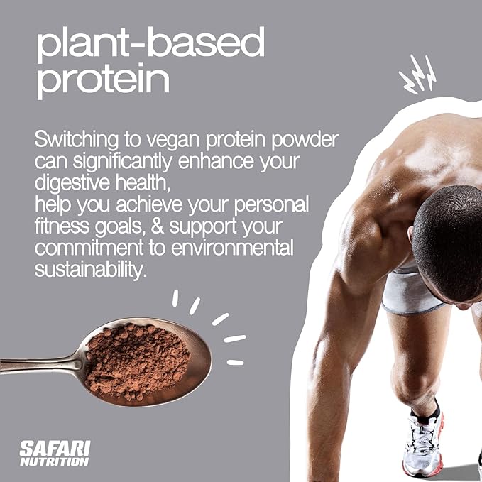 Safari Nu 100% Vegan Premium Protein Powder Creamy Vanilla - 20G of Protein - Certified Organic Protein Blend - Natural Ingredients (2 Pounds Vanilla Vegan)