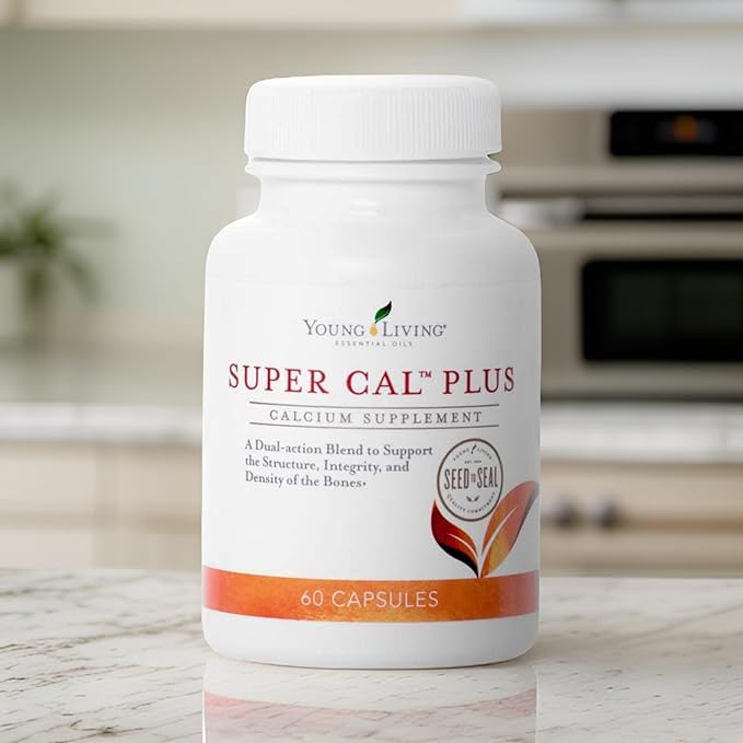 Young Living - Super Cal Plus 60 Capsules | Calcium Mineral Bone Health Supplement | Synergistic Blend of Magnesium Vitamins D &amp K | Essential Nutrients