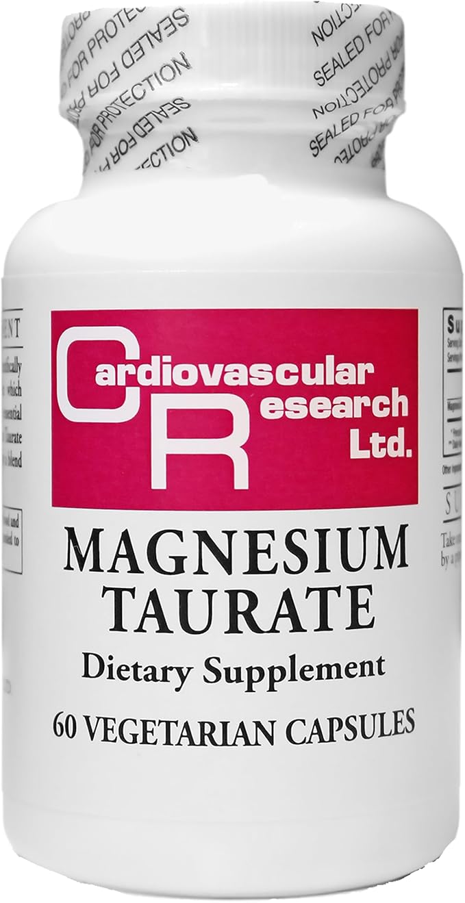 Cardiovascular Research Magnesium Taurate 125 mg New Tamper Resistant Store and Ship Packaging 60 Count