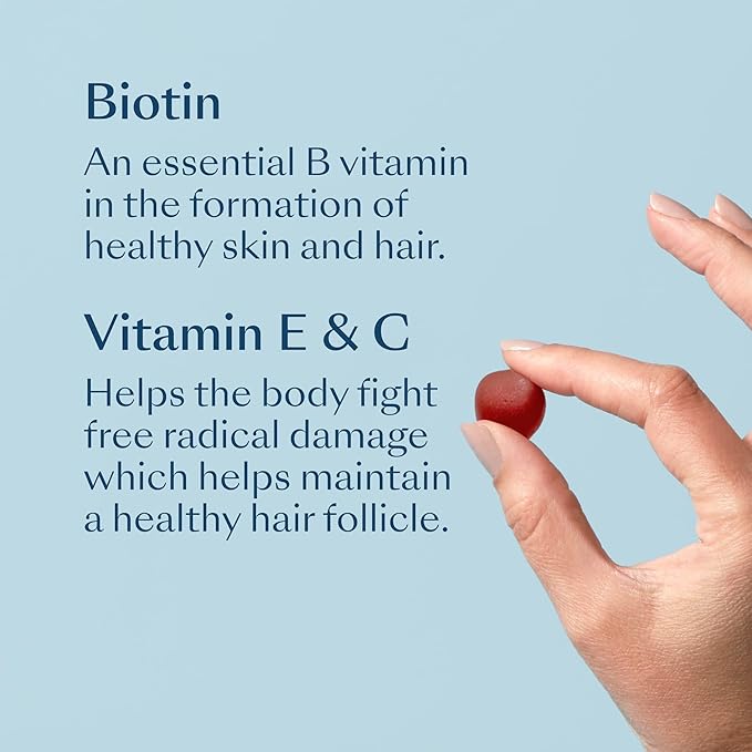 eSalon Biotin Hair Gummies Multivitamin Cherry Flavor 60 Count 30 Day Supply