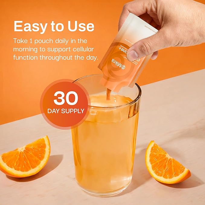 Mikra Glutathione+ Liposomal Antioxidant Supplement with CoQ10 &amp PQQ - Advanced Cellular Support for Energy Focus &amp Immune Health Support - Liquid Glutathione Supplement - 30 Single-dose Vial
