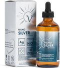 Colloidal Silver Liquid 10 PPM Bio-Active Nano Silver 8 oz Amber Glass Dropper Bottle Third-Party Tested Preservative-Free Immune Support Supplement Made in USA