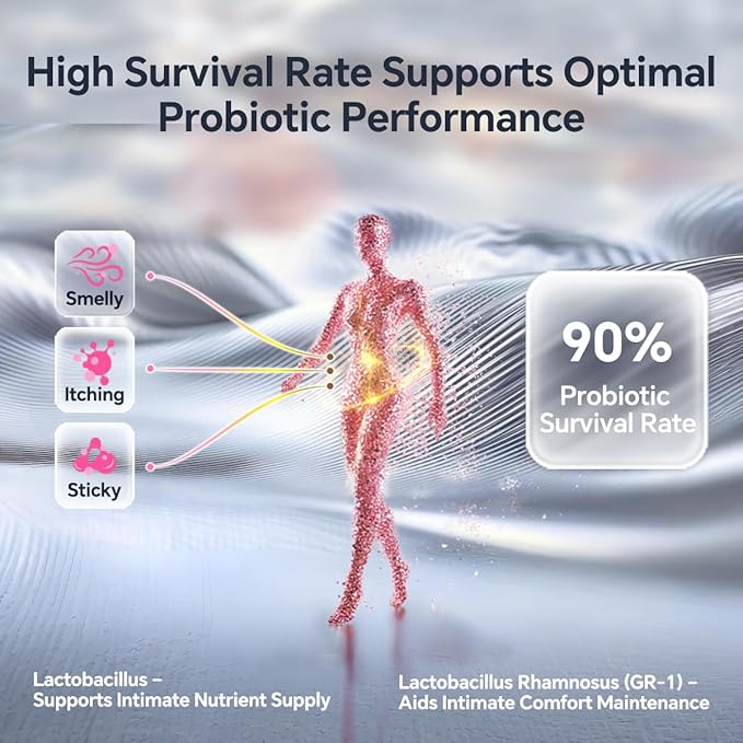 KTT Probiotics Made in the USA PH Balance for Women 100 Billion CFUs Womens Probiotic for Urinary Odor Control Flor Ph Balance &amp Hormone 60 Caps