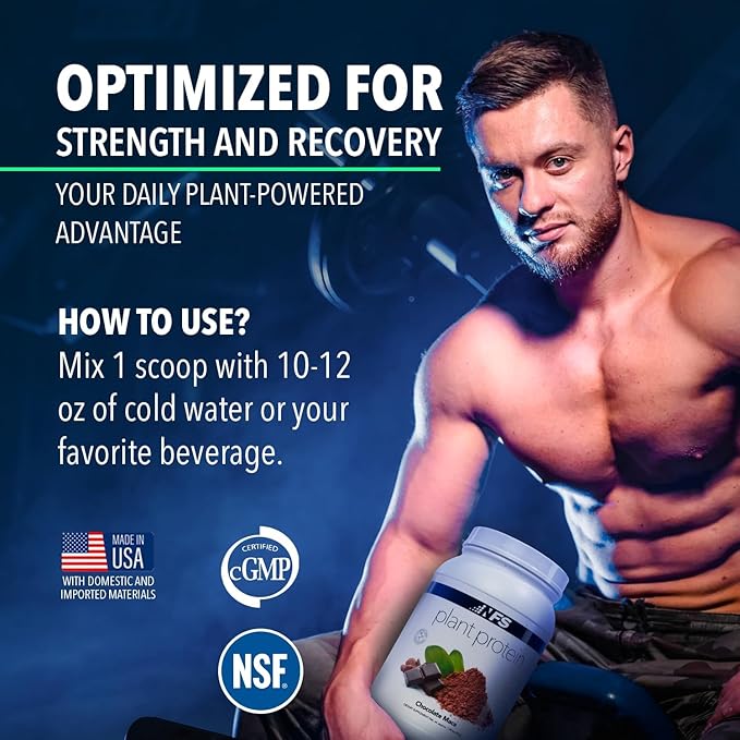 NF Sports All-Natural Plant-Based Protein - Organic Protein Gluten Free - 28 Servings (Tahitian Vanilla)