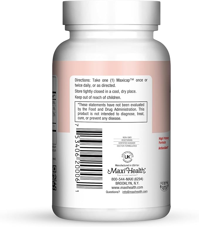 Maxi Health Advanced CoQ10 300mg – High Potency Coenzyme Q10 for Cardiovascular Mind Mood and Energy Support – Includes Magnesium and Potassium – Vegetarian Kosher 60 CoQ10 Supplements