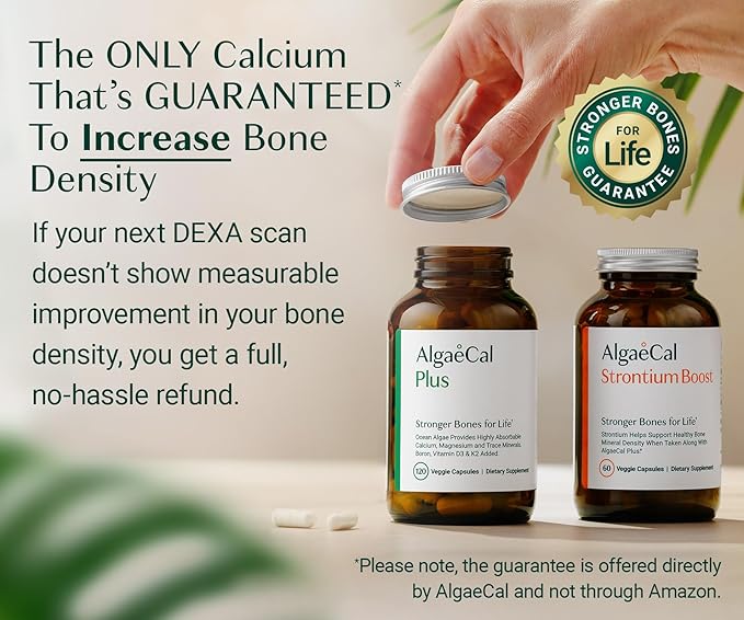 ALGAECAL Ultimate Bone Bundle - D3 Complete (1000 IU) + K2 Vitamin E Vitamin A &amp Plant-Based Calcium for Increased Bone Density &amp Omega 3 Fish Oil with 1200mg EPA DHA