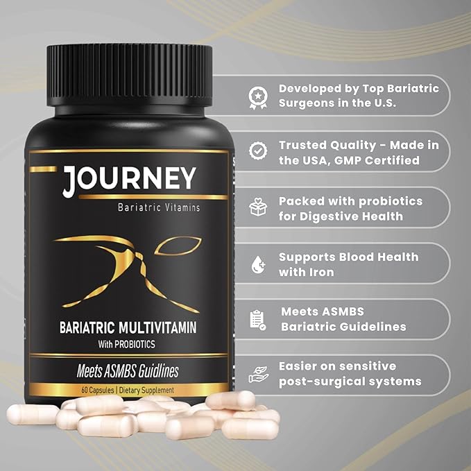 Journey Bariatric Multivitamin with Probiotics &amp Iron – Capsule (60 Count)