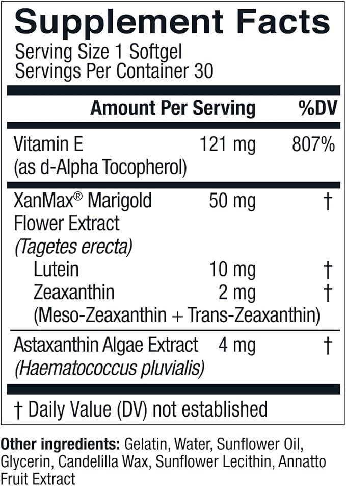 Live Conscious Eye Vitamins Select AREDS 2 Ingredients with Vitamin E Lutein and Astaxanthin - OptiWell Eye Health Supplement and Blue Light Support (2 Pack)