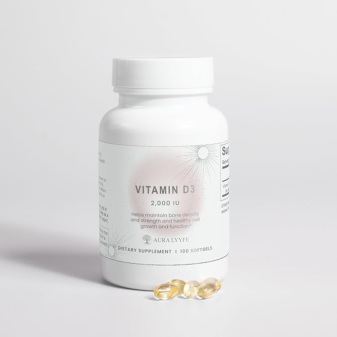Vitamin D3 100 Softgels – Supports Bone &amp Teeth Health | Daily Energy &amp Immune System Support | Gluten-Free Supplement Made in USA