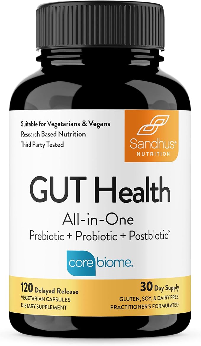 Sandhu's Preibiotic Fiber Supplement Powder &amp Gut Health Capsules| Digestive Colon &amp Gut Health| Non-GMO Keto|