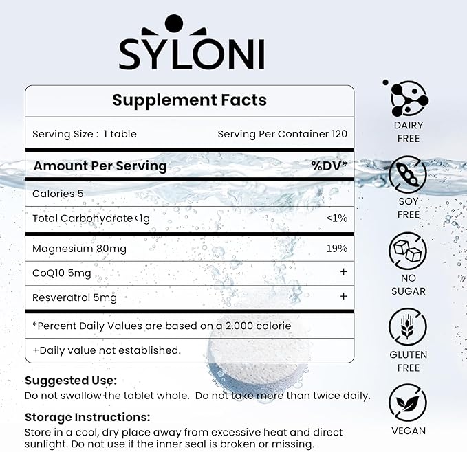 Hydrogen Water Tablets with Magnesium 12 PPM Hydrogen Tablets for Drinking Water H2 Molecular Tabs - Cellular Health Support Mental Clarity Rich in Antioxidants &amp Healthy Aging 120 Servings