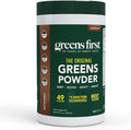 Greens First Original Greens Powder - 49 Superfoods - Organic Fruits &amp Veggies - Prebiotics Probiotics Digestive Enzymes - Antioxidant Smoothie - Dairy Free Vegan Non-GMO (Chocolate 60 Servin