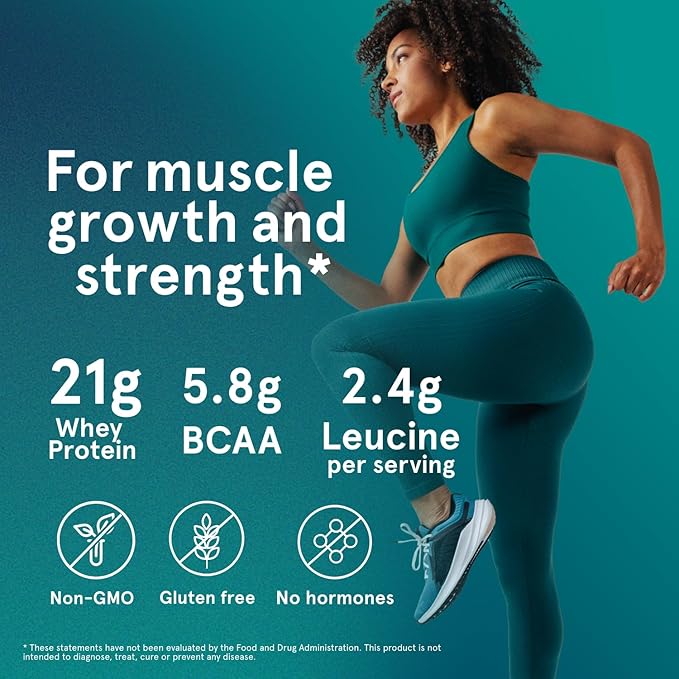 Puori Whey Protein Powder Bourbon Vanilla - PW1 Pasture-Raised Grass-Fed Whey Protein Powder Drink Mix containing BCAA Amino Acids - Post-Workout Supplement for Muscle Gain &amp Recovery - 60 Servi