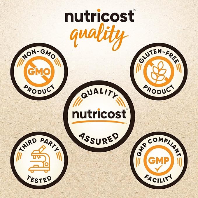 Nutricost Organic Pea Protein Powder (1 LB) Unflavored - Certified USDA Organic Protein from Plants Vegetarian Friendly Gluten Free Non-GMO