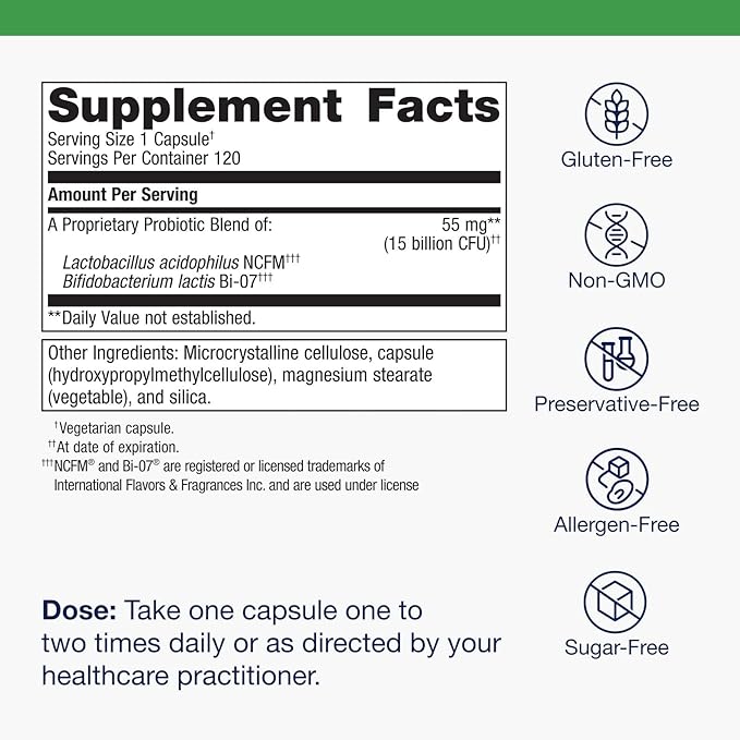Metagenics UltraFlora Balance Probiotic - Shelf-Stable Daily Gut Health Supplement for Digestive &amp Immune Support* - Non-GMO &amp Gluten-Free - 30 Capsules