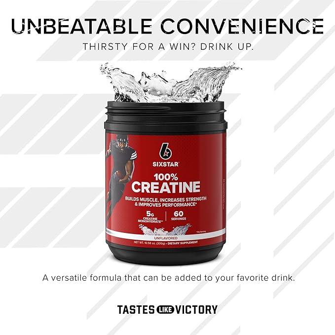 Six Star Elite Series 100% Whey Protein Plus Triple Chocolate 1.8lbs and 100% Creatine Monohydrate Powder Unflavored 60 Servings