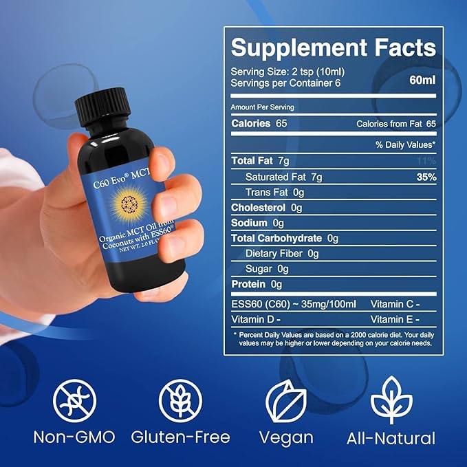 All-Natural Edible Oils Mini Oil Sampler Set with Pure C60 ESS60 Immune Support and Joint Support Supplement with Olive Oil Avocado Oil &amp MCT Coconut Oil Set of 12 2 Oz Each
