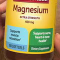 Nature_Mades Magnesium Softgels (180 Count Value Pack) Extra Strength 400mg | Muscle Relaxation &amp Bone Support