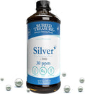 Buried Treasure Purified Silver Liquid 30 PPM - 16 oz. 96 Servings Non-Accumulative Nano Silver Solution Spray &amp Dietary Immune Supplement
