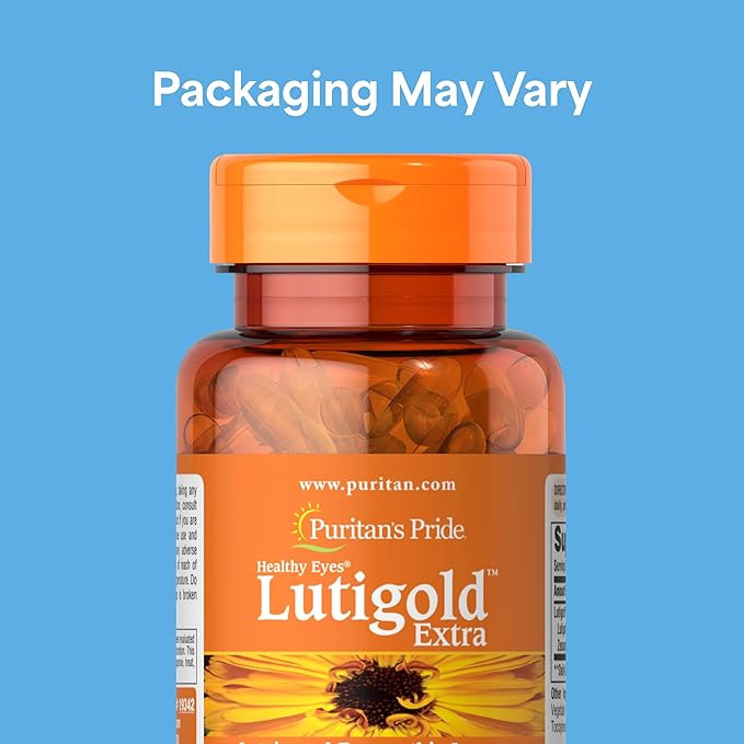 Puritan's Pride Premium Healthy Eyes Lutigold™ Extra Lutein with Meso-Zeaxanthin and Zeaxanthin for Men and Women Vision Health Support 2 Month Supply 60 Easy-to-Swallow Rapid Release Softgels