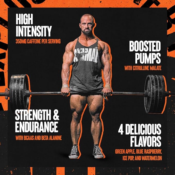 Animal Whey Isolate Protein Powder 25g - 4 lbs Fury Pre Workout Powder 16.96 Oz - Focus Energy Pumps for Bodybuilders