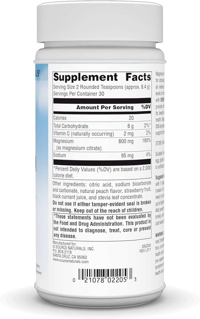 Source Naturals Serene Science Magnesium Serene Berry Flavored Peaceful Body 9 Ounces