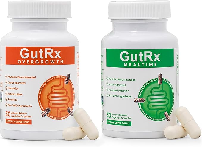 Overgrowth Probiotics for Women and Men with Saccharomyces Boulardii Lactobacillus Reuteri &amp Bifidobacterium May Support SIBO &amp Candida + Mealtime Digestive Enzymes Lactase Lipase &amp Bro