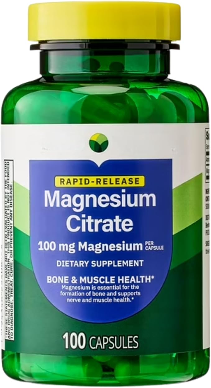 KP+ Magnesium | Magnesium Citrate 100 mg | Bone &amp Muscle Health Support | Rapid-Release Capsules | 100 Count | Dietary Supplement | Pack of 2