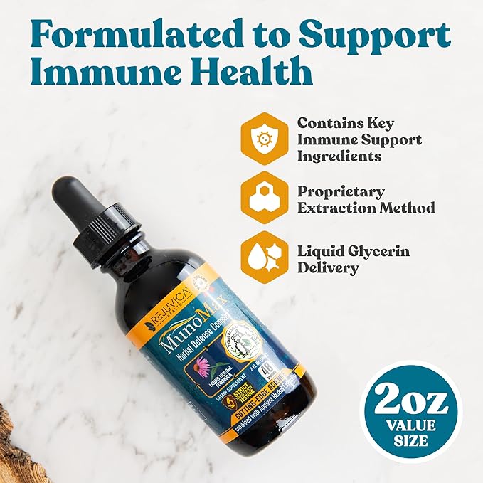 MunoMax - Advanced Immune Support Supplement - Liquid Delivery for Better Absorption - Echinacea Astragalus Reishi Goldenseal Elderberry &amp More!