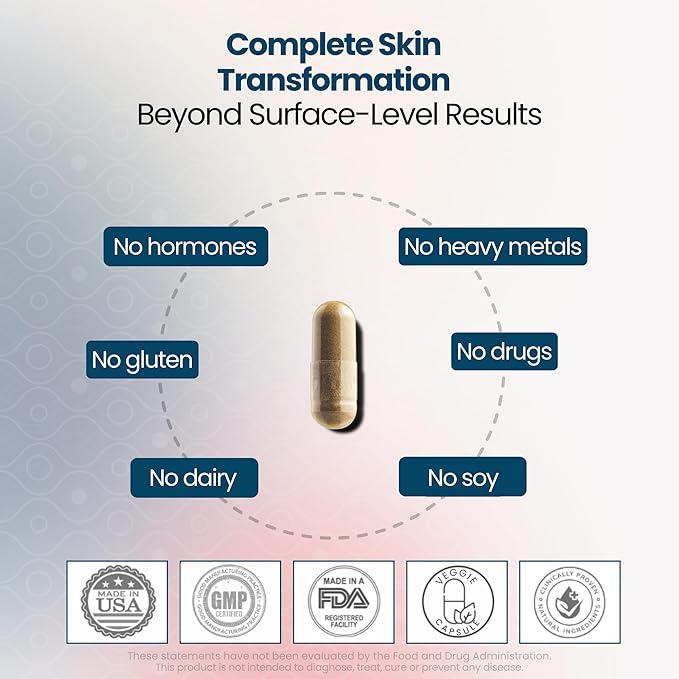 GlocalCare Depigma Support Reduction of Hyperpigmentation Melasma &amp Dark Spots with Glutathione Polypodium Leucotomos Grape Seed &amp Marigold Extract