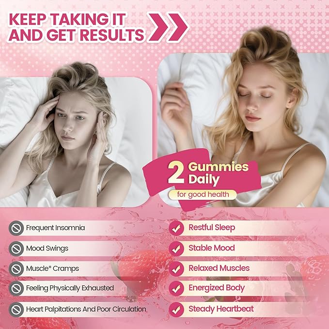 24-in-1 Magnesium Gummies 6183mg Magnesium Complex for Women and Men &amp Kids with Magnesiums Glycinate Citrate Malate Vitamin D3 K2 CoQ10 Zinc Potassium Sleep Heart Support Strawberry 3 Ba