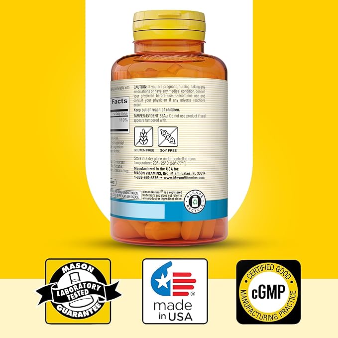 Mason Natural Magnesium 500 mg Extra Strength 300Day Supply Supports Normal Health 3 Pack