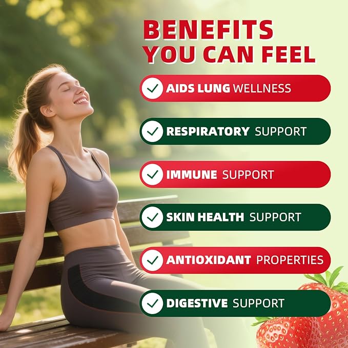 Catfit Mullein Gummies for Lungs Detox &ampLymphatic DrainageMullein Leaf ExtractQuercetin&ampElderberry for Respiratory &amp Immune SupportVegan Strawberry Flavor 120 Gummies