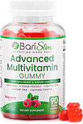 BariSlim Advanced Bariatric Multivitamin Gummies - Specially Formulated Bariatric Vitamins for Patients After Weight Loss Surgery - Supports Energy &amp Immune Health | Raspberry (90 Vegan Gummies)