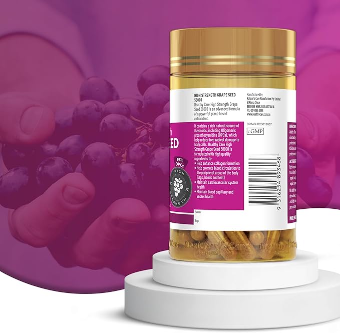 Healthy Care Grape Seed 58000 200 Capsules