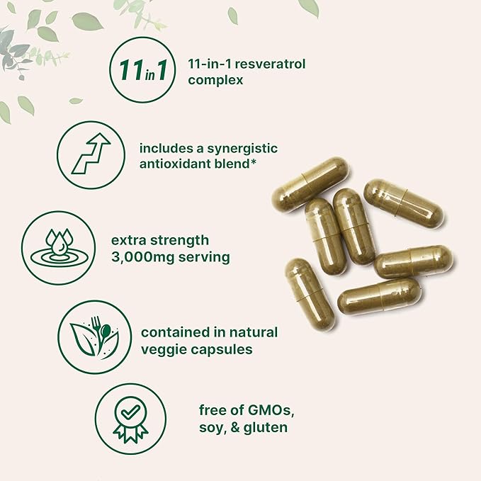 Micro Ingredients Resveratrol NAD Complex 3000mg for Women &amp Men 240 Veggie Capsules | NMN Supplement Alternative | 11-in-1 Blend with NAD+ Quercetin Moringa Berberine Grape Seed &amp Oreg