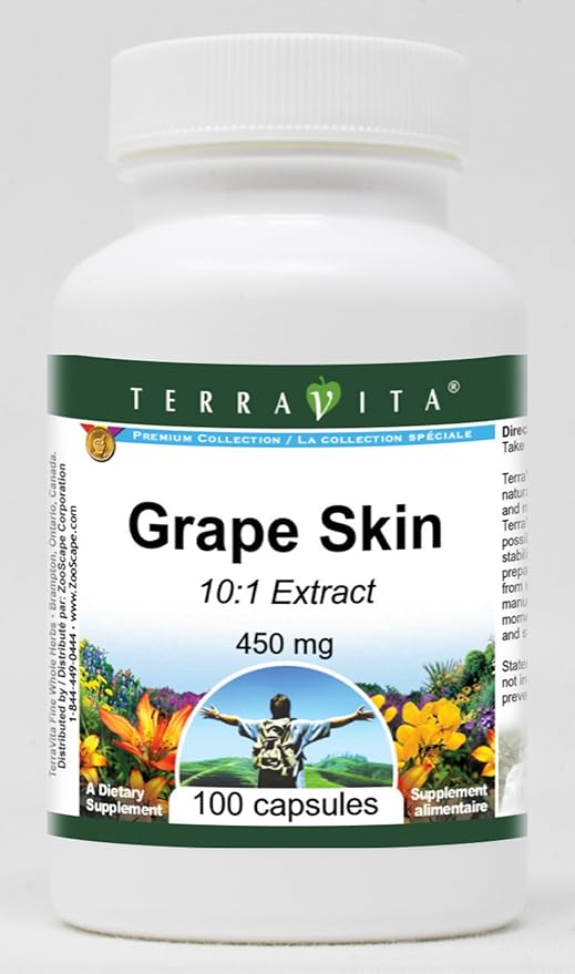 Grape Skin 10:1-450 mg (100 Capsules ZIN: 520347)